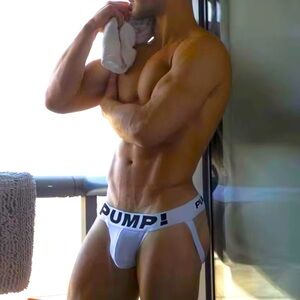 New hot gym bro muscle stud assless jock jockstrap kinky bottom gay fetish club